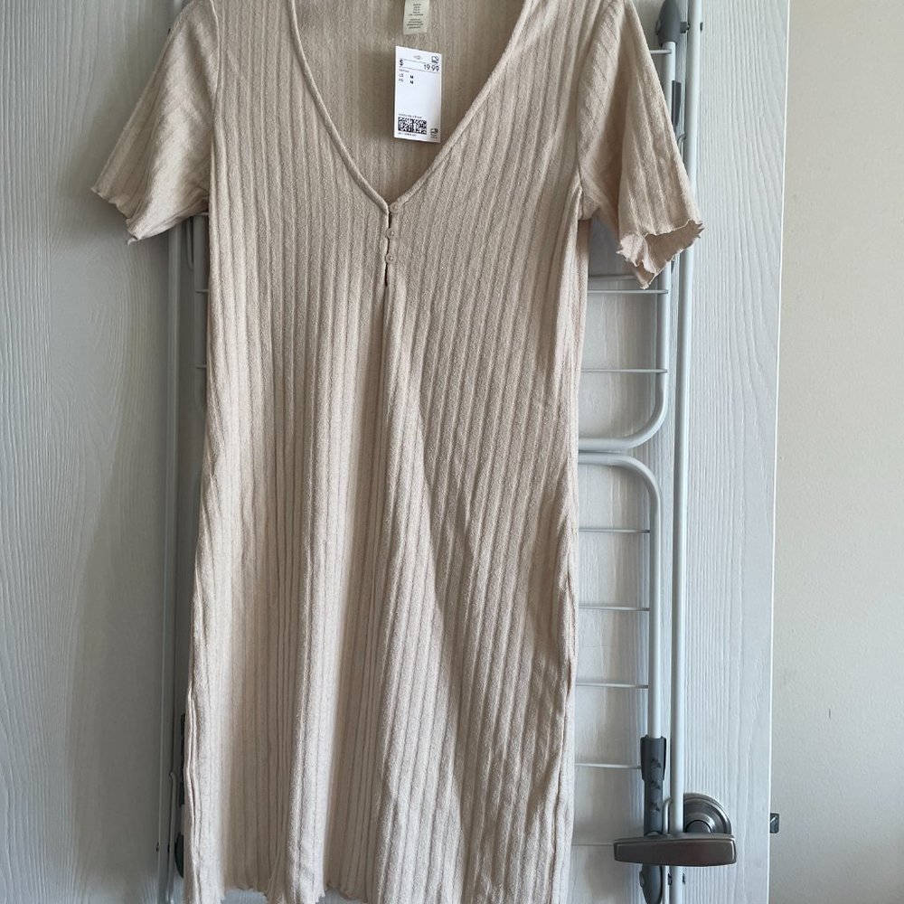 Casual Cream Medium Light Weight Dress
